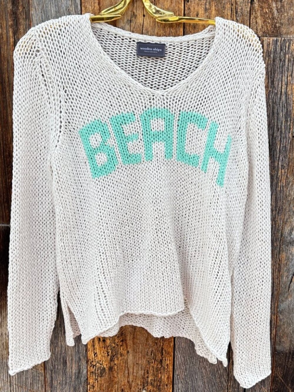 Wooden Ships Beach Knit Sweater Size S/M